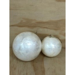 Capiz Ball 10cm - White
