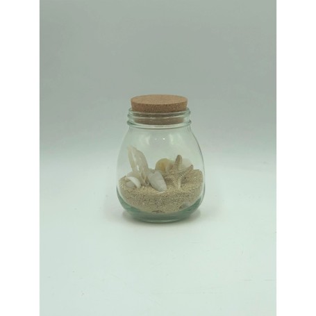 Shells in Glass Bottle with Sand