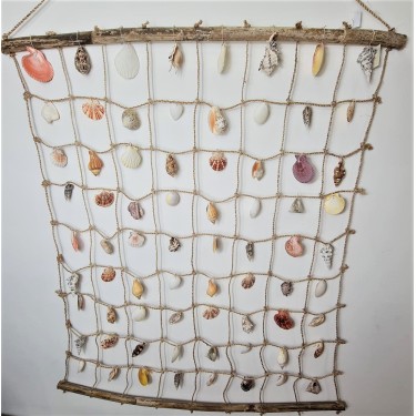 Large Shell Wall Hanger with multi coloured shells