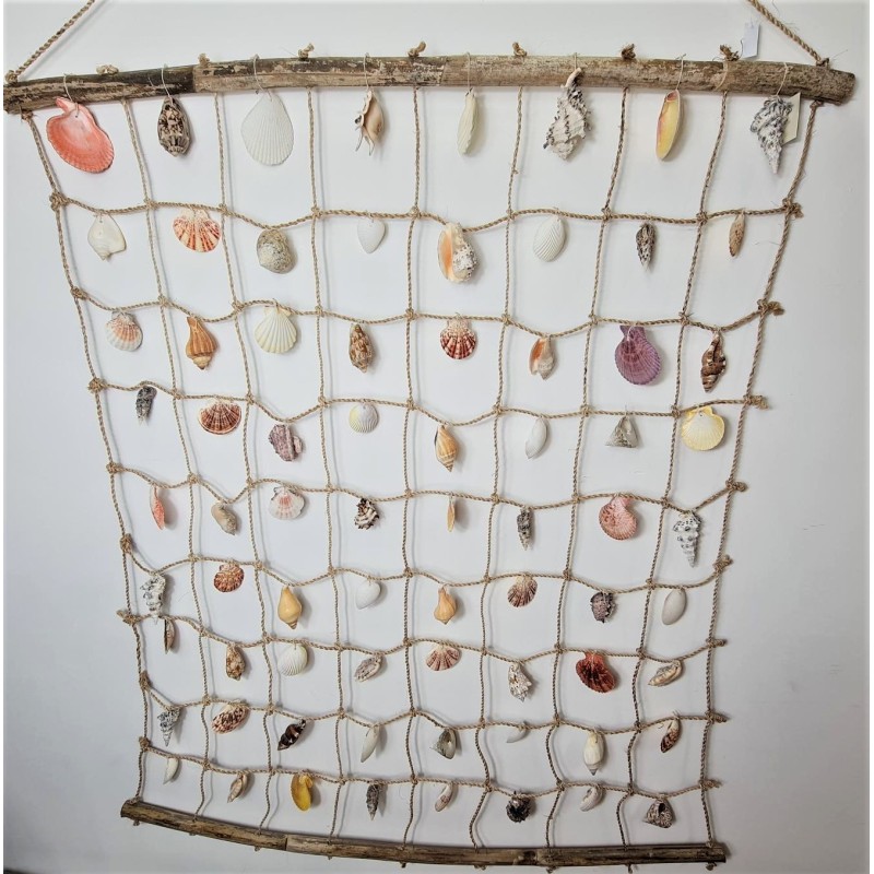 Large Shell Wall Hanger with multi coloured shells