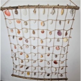 Large Shell Wall Hanger with multi coloured shells