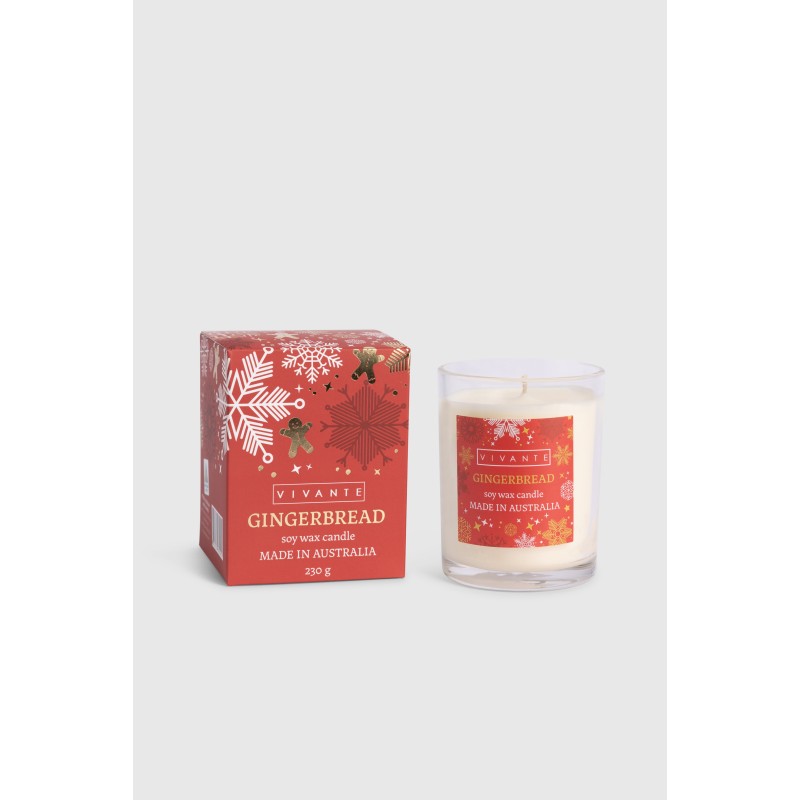 Gingerbread - Vivante Christmas Soy Blend Candle 230g