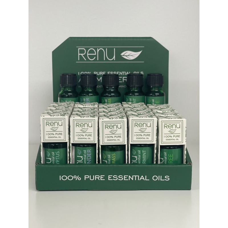 Display Set of 20 Pure Blend Essential Oil 10mL Renu