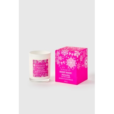Merry Berry Pavlova - Vivante Christmas Soy Blend Candle 230g