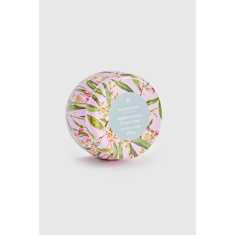Sandalwood & Finger Lime - Waxflower Candle Tin 200g