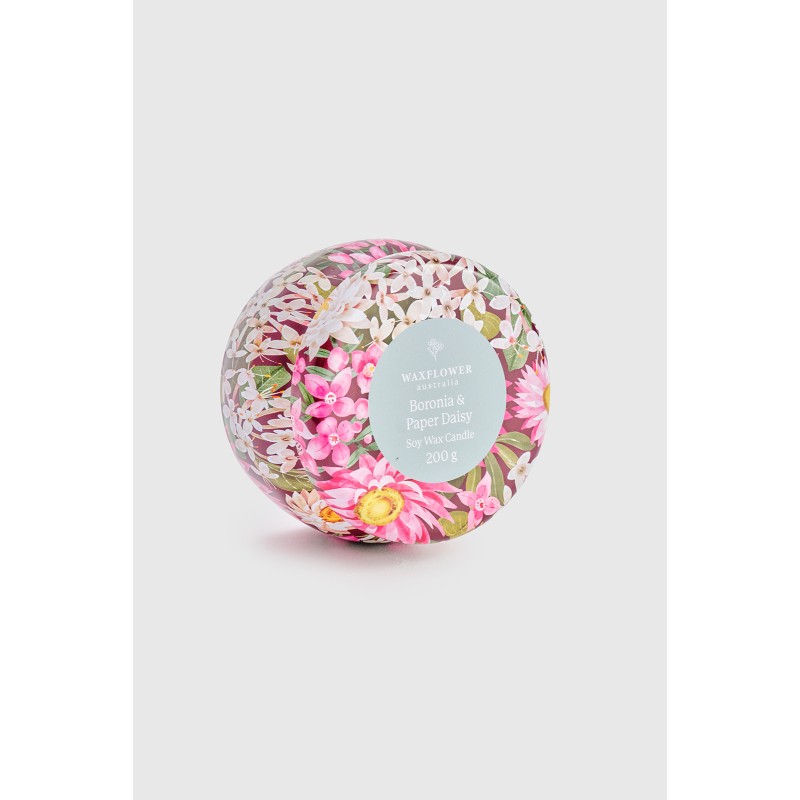 Boronia& Paper Daisy - Waxflower Candle Tin 200g