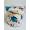 Aqua/White - Cylinder of shells - 11.5 x 11.5 cm