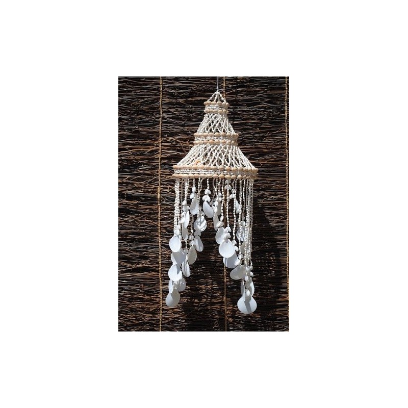 Chandelier White V-Cut 70cm