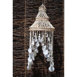 Chandelier White V-Cut 70cm