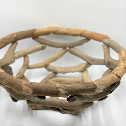 Driftwood Round Bowls - Set of 2 Nesting Bowls 52cm