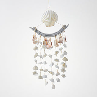 Dp Scallop-Curved Rattan W/Hang Shell Mobile