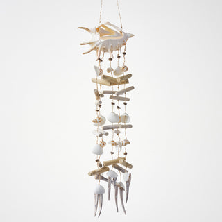 Lambis Shell and Driftwood Mobile