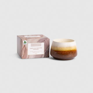 Vivante Ceramics Vanilla & Toasted Caramel Candle 300g