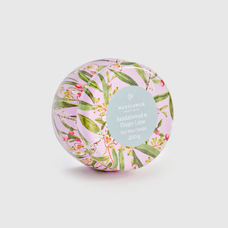 Waxflower Sandalwood & Finger Lime Tin Candle 200g