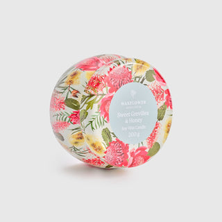 Waxflower Sweet Grevillea & Honey Tin Candle 200g